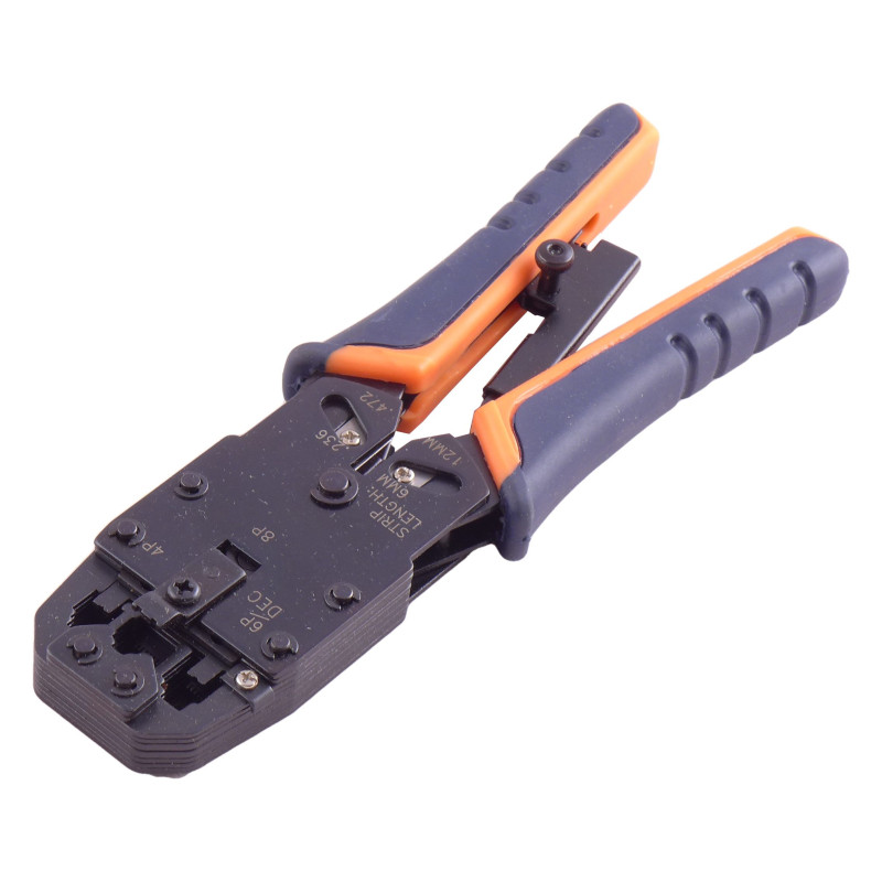 Aukštos kokybės įrankis RJ45 / RJ11 jungčių surinkimui