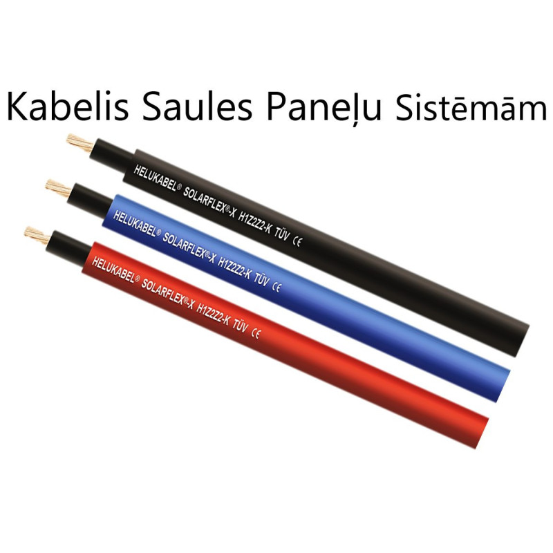 Viela, EN50618, SOLARFLEX®-X H1Z2Z2-K, balastas, Cu, 4mm2, raudona