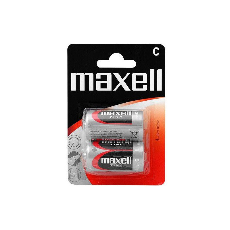 LR14 / C batteries 1.5V Maxell Zinc-carbon SUM-2 2B in a pack of 2 pcs.