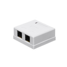 Surface-mounted computer socket CAT6, two ports RJ45