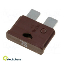 Fuse: fuse, 7.5A, 32VDC, automotive, 19 mm, UNIVAL