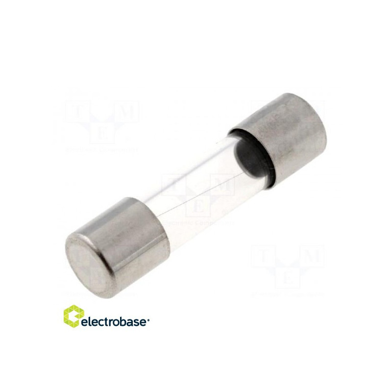 Fuse: fuse, fast blow, 2A, 250VAC, cylindrical, glass, 5x20mm, bulk