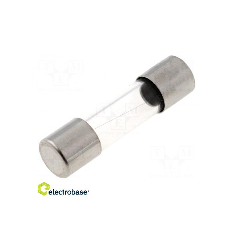 Fuse: fuse quick blow 1A 250VAC cylindrical, glass 5x20mm
