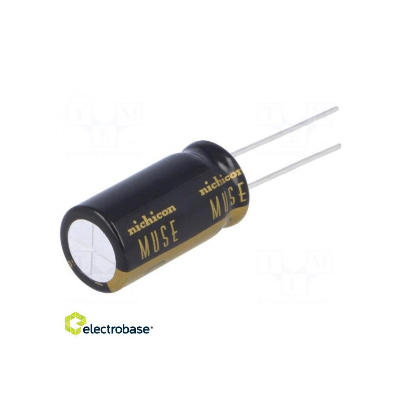 Kondensatorius: elektrolitinis THT 47uF 50VDC ¨10x16mm Žingsnis: 5mm