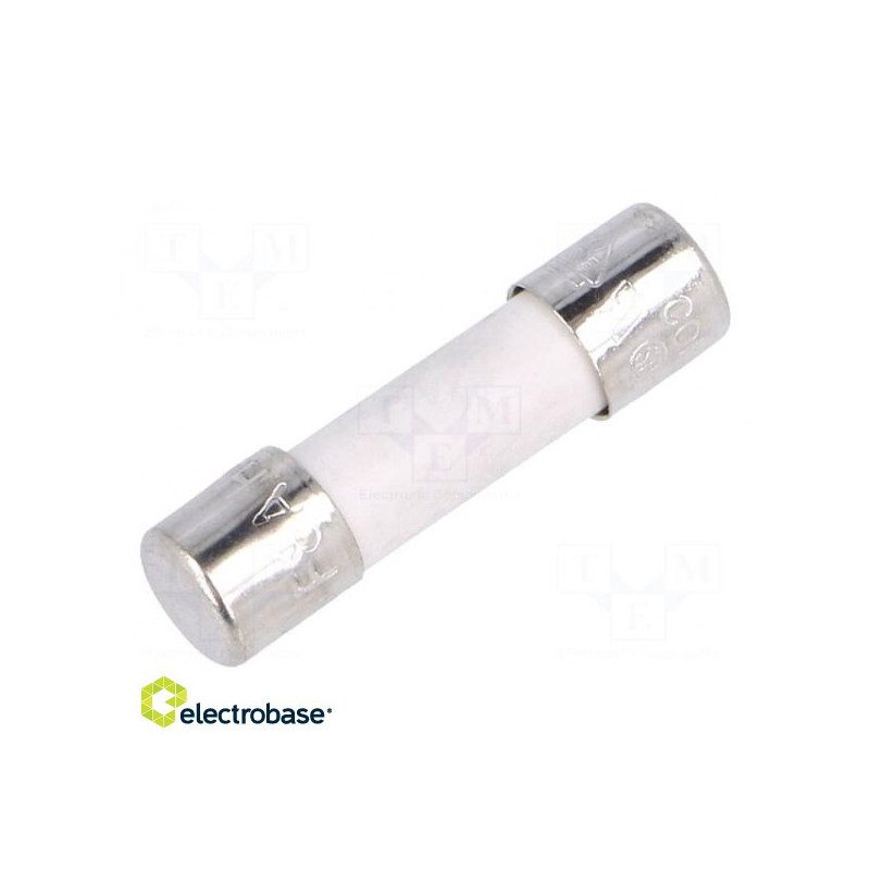Fuse: fuse, fast blow, 8A, 250VAC, ceramic, cylindrical, 5x20 mm