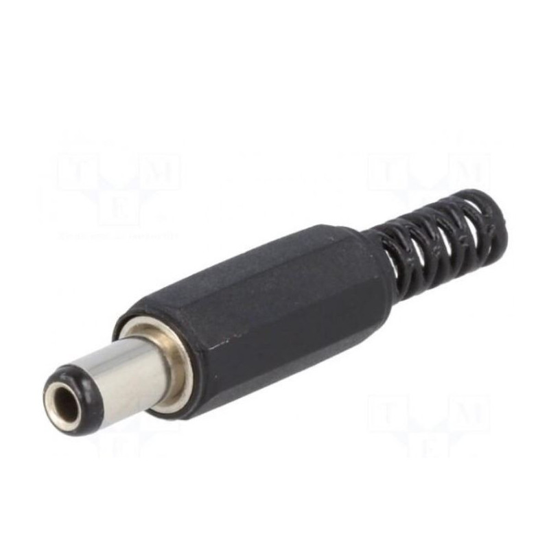 Kištukas nuolatinės srovės maitinimo lizdas 5.5 / 2.5mm 5.5mm 2.5mm kabeliui 9mm
