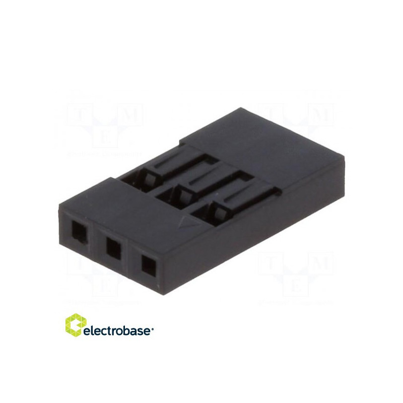 Kištukas, kontaktų juosta, NSR / NDR, kištukas / lizdas, PIN:3, be kontaktų, 1x4