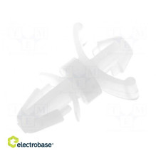 PCB spacer, polyamide, L: 4 mm, latch / latch, Color: natural