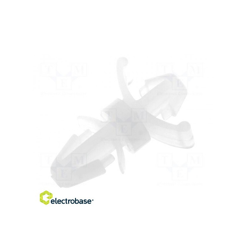 PCB spacer, polyamide, L: 4 mm, latch / latch, Color: natural