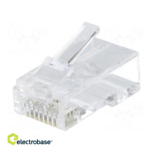 Kištukas, RJ45, Cat: 6a, neekranuotas, paauksuotas, Išdėstymas: 8p8c, tiesus
