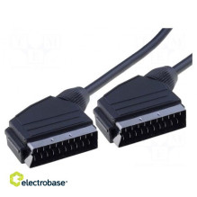 Kabelis, SCART kištukas, abipusis, 1,5 m, juodas
