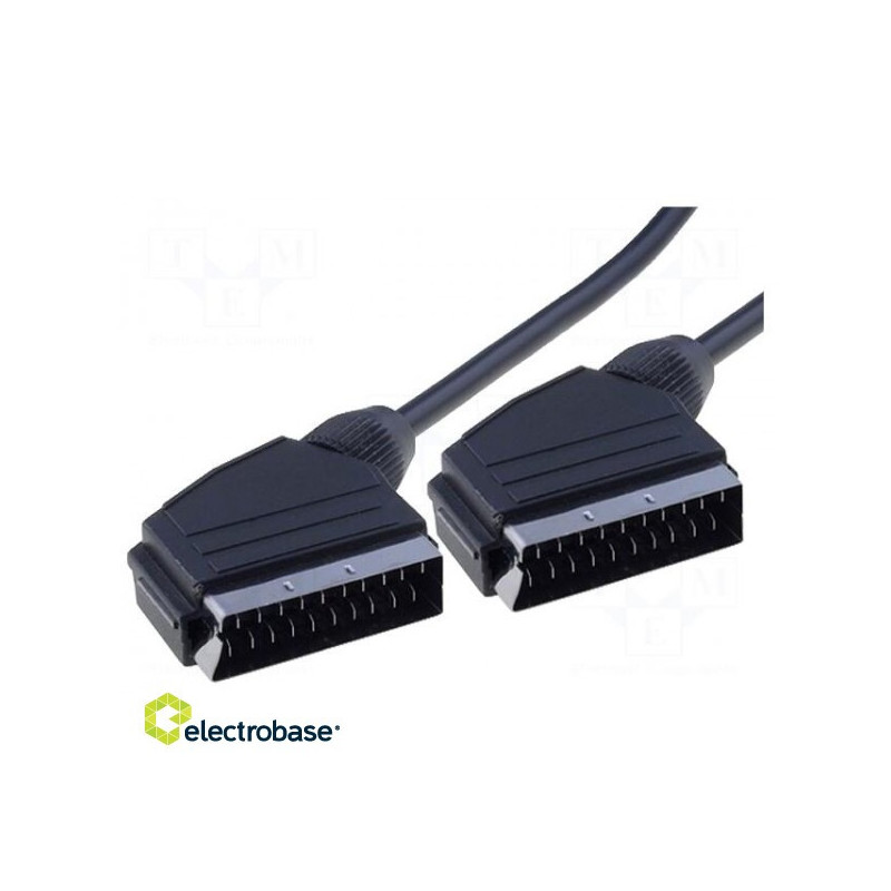 Kabelis, SCART kištukas, abipusis, 1,5 m, juodas