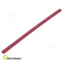 Heat shrink sleeve, adhesive-free, 2:1, 6.4 mm, L: 1 m, red, polyolefin