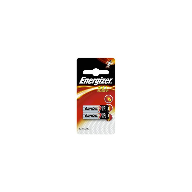 27A batteries 12V Energizer Alkaline MN27 in a pack of 2 pcs.