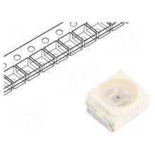 LED, SMD, 3528,PLCC2, orange, 7.1÷28mcd, 3.5x2.8x1.75 mm, 60°, 2 mA