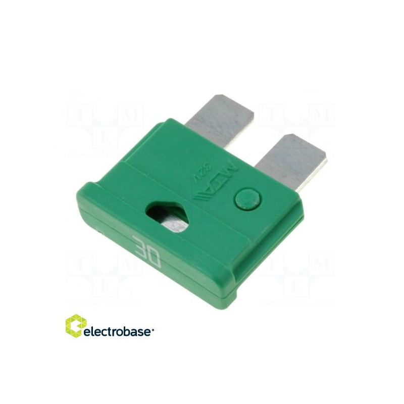 Saugiklis: saugiklis, 30A, 32V, automobilinis, 19 mm, UNIVAL