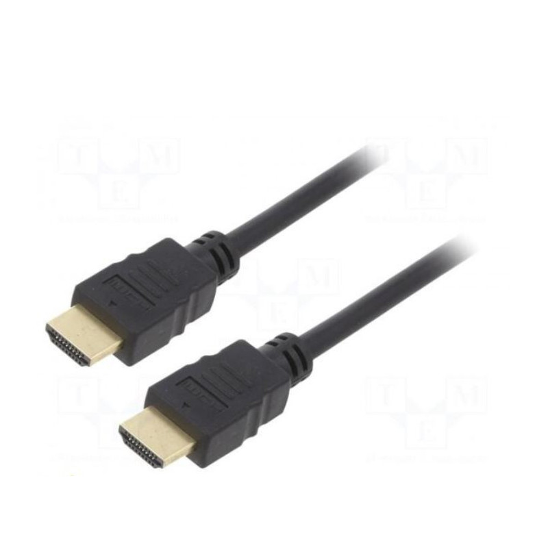 Kabelis, HDCP 2.2, HDMI 2.0, HDMI kištukas, abipusis, PVC, 0,5 m, juodas