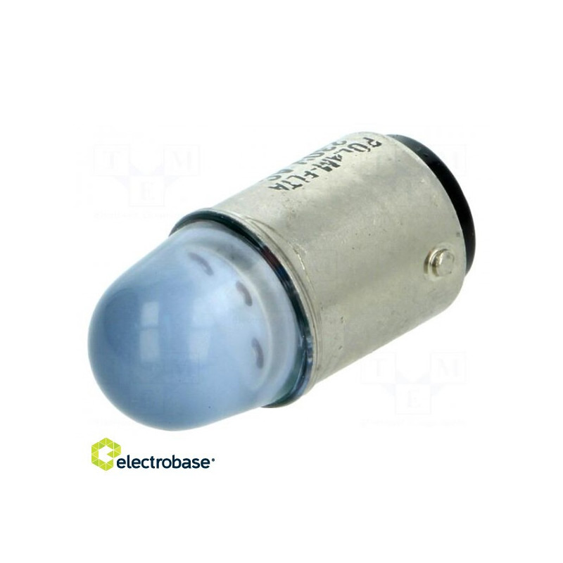 LED bulb blue, BA15D, 230VAC