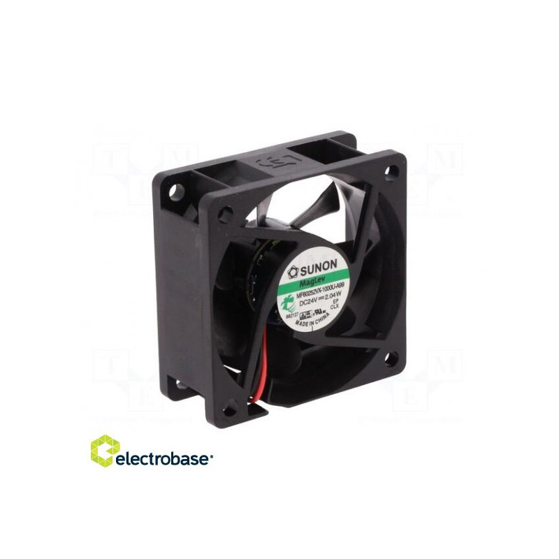 Ventiliatorius: DC ašinis 24VDC 60x60x25mm 45.63m3/h 27dBA Vapo 5200rpm