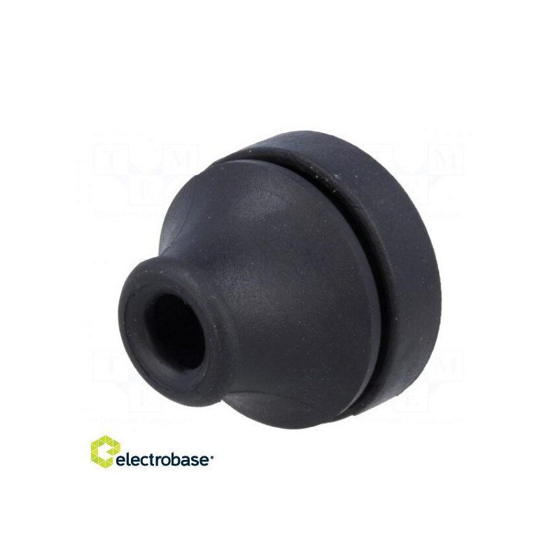 Grommet, Ømount.hole:19mm, TPE (thermoplastic elastomer), black