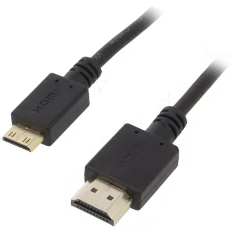 Mini HDMI - HDMI 1.8M V2.0, UHD 2160p, High Speed + Ethernet 3D, 4K, ARC, CC-HDMI4C-6 GEMBIRD