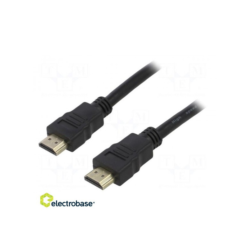 Kabelis, HDMI 1.4, HDMI kištukas, abiejų pusių, 3 m, juodas