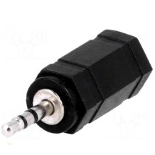 Adapter Jack 2.5mm plug, Jack 3.5mm socket stereo