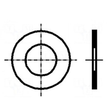 Washer, round, M5, D 10mm,...