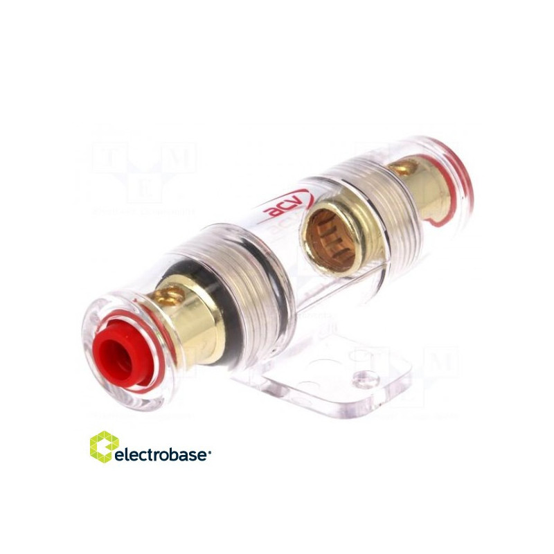 Fuse holder, gold-plated