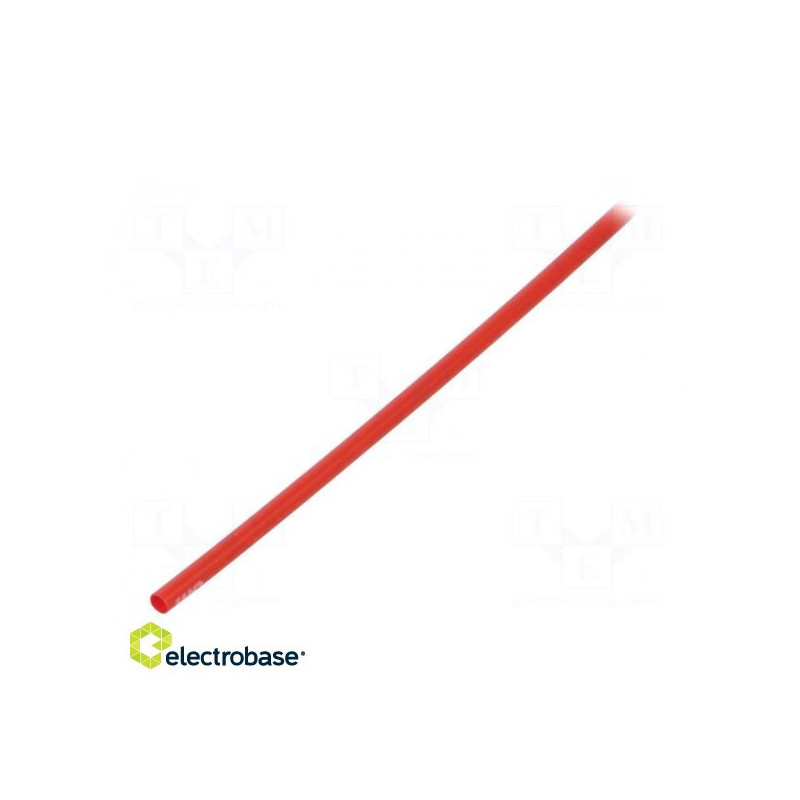 Heat shrink sleeve, thin-walled, 3:1, 3 mm, L: 1 m, ed