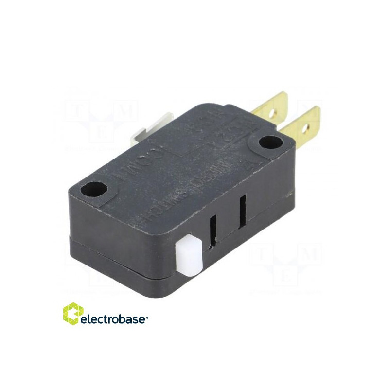Microswitch SNAP ACTION, without lever, SPDT, 15A / 250VAC, Position: 3