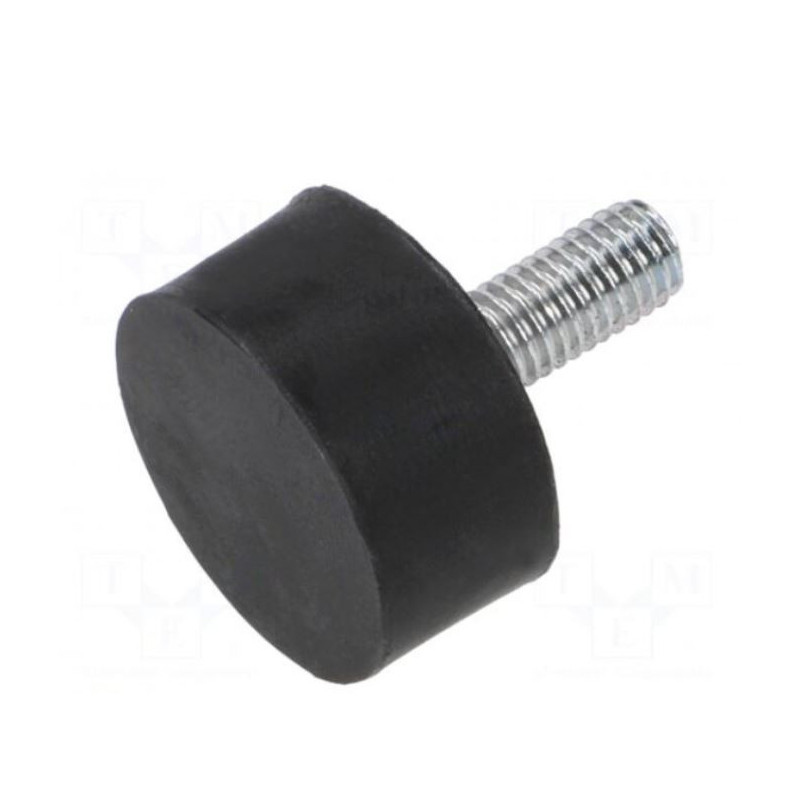 Vibration isolation foot, Ø: 30mm, A: 15 mm, Shore hardness: 40±5, 530N