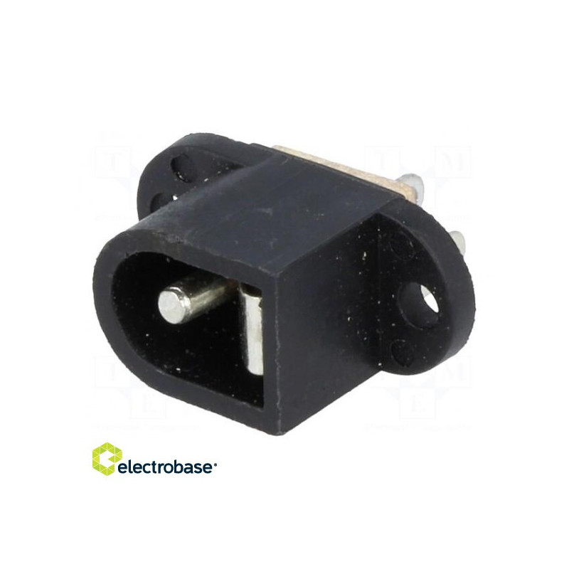 Lizdas, nuolatinės srovės maitinimas, kištukas, 5,5 / 2,1 mm, 5,5 mm, 2,1 mm, lituojamas