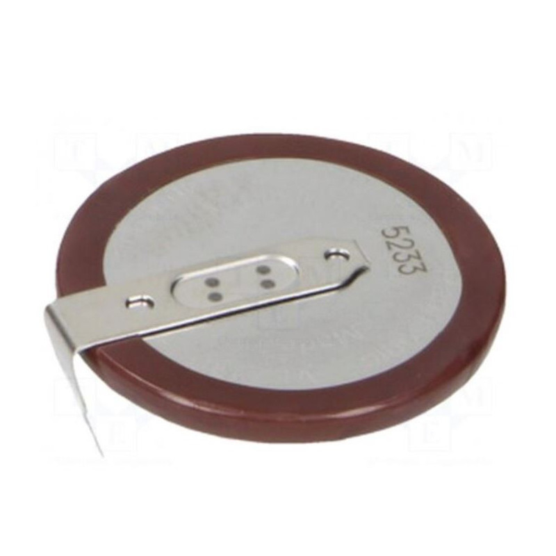 Baterija: Ličio jonų, VL2330, 3 V, 50 mAh, 2 kontaktų, PCB, Ø23 x 3,65 mm