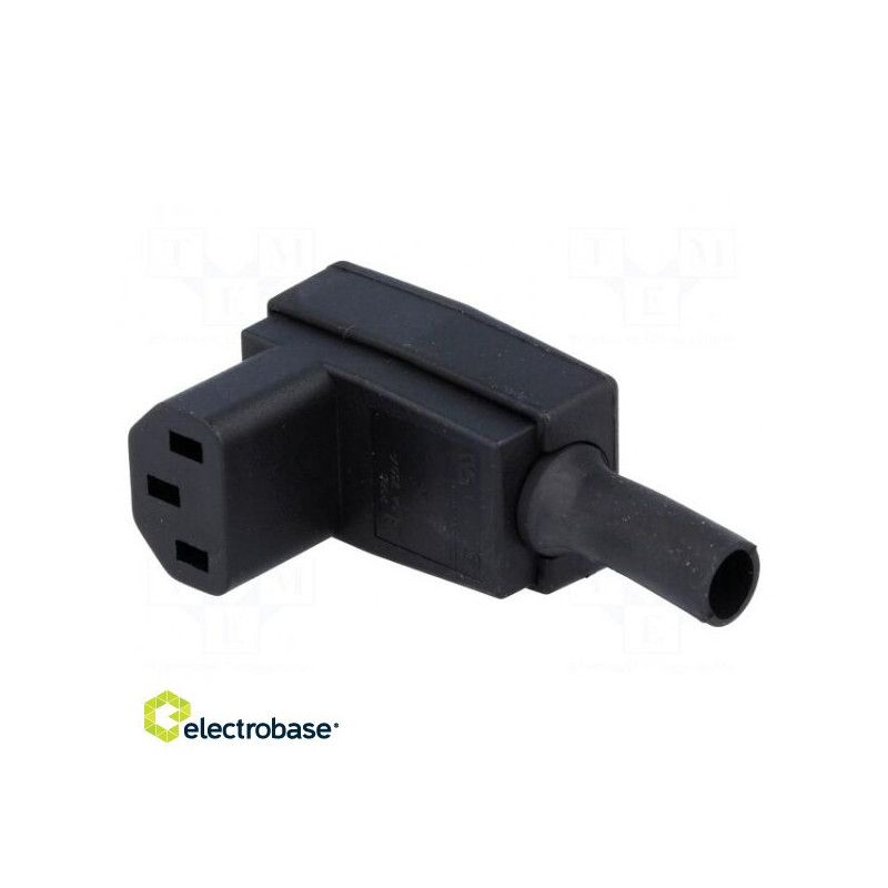 Jungtis: kintamosios srovės maitinimo šaltinis, kištukas, moteriškas, 10A, 250 V kintamoji srovė, IEC 60320, C13 (F)