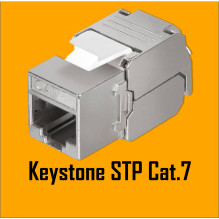 Modulinis CAT7 Keystone modulis, 90° kontaktai, CAT6A / CAT6 / CAT5E, surinkimas be įrankių