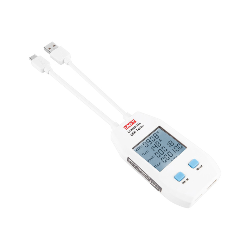 Uni-T UT658DUAL, USB-A and USB-C tester