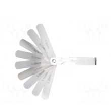 Metric feeler gauge, L: 75mm, Width: 13mm, 9pcs.