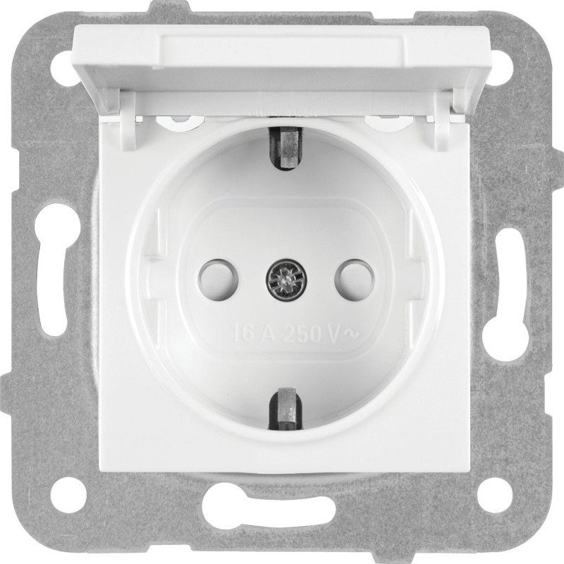 Meridian / Karre socket with grounding and cover