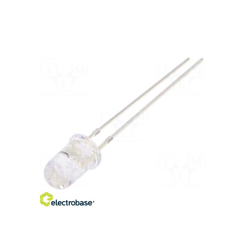 CRLED, 5 mm, blue, 12000mcd, 15°, 14mA, 5.5÷20V, Front: curved