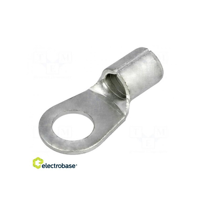 Bell terminal, M8, 16mm2, crimped, for cable, uninsulated, 8.4 mm