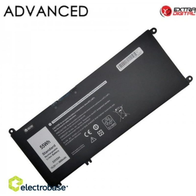 Kompiuterio baterija DELL 33YDH, 55Wh, Inspiron, Latitude, Vostro, G3, G5, G7