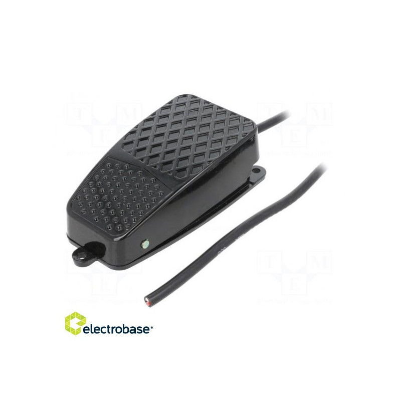 Jungiklis: pėdinis, fiksuota padėtis: 1, NC + NO, 10A / 250VAC, IP20, -10÷70°C