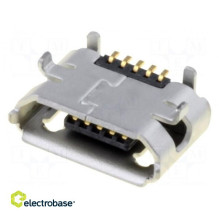 Socket, USB B micro, on...