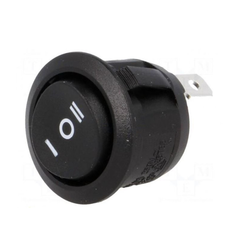 ROCKER, SP3T, Position:3, ON-OFF, 10A / 250VAC, black, none, 50m10