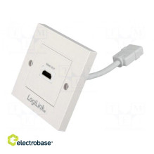 Wall socket, white, HDMI,...
