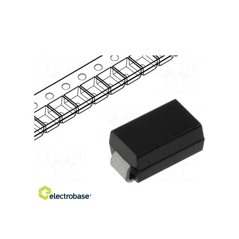 Diode: rectifier, SMD, 1kV, 1A, 1.5us, Packaging: coil, tape, SMA