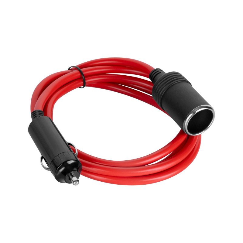 Car cigarette lighter extension cord plug - socket, 1.5m, 120W, 12-24W