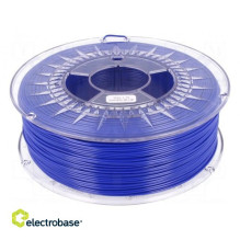 3D spausdintuvo žaliava TPU, Ø: 1,75 mm, mėlyna, 210÷230°C, 1 kg, stalo temperatūra: 20÷80°C