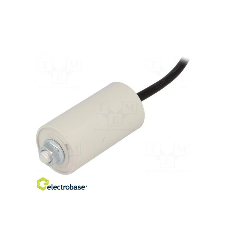 Kondensatorius: variklio, darbinis 12uF 450V Ø35x65mm -25÷70°C ±10% 4